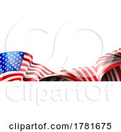American Flag Fourth July Patriotic Frame Border by AtStockIllustration