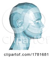Poster, Art Print Of Face Wireframe 3d Technology Concept