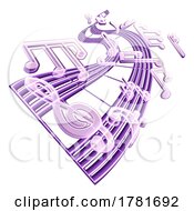 Poster, Art Print Of Music Notes Stream Musical Note Concept