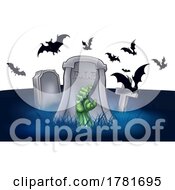 Poster, Art Print Of Halloween Grave Spooky Cartoon Background Design