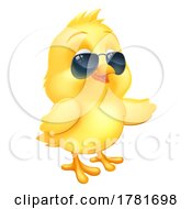 Poster, Art Print Of Easter Baby Chick Chicken Bird Sunglasses Pointing