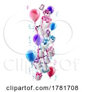 Poster, Art Print Of Balloons And Gifts 2022 A3
