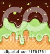 Poster, Art Print Of Closeup Of Chocolate Dipped Ice Cream Cone