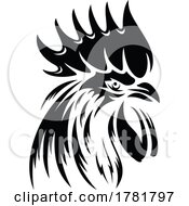 Black And White Rooster Mascot