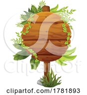 Poster, Art Print Of Wood Sign With Foliage