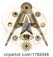 Poster, Art Print Of Eye And Compasses