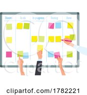Poster, Art Print Of Scrum Task Board And Hands