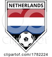 Netherlands Angled Team Badge For Football Tournament