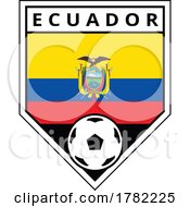 Poster, Art Print Of Ecuador Angled Team Badge For Football Tournament