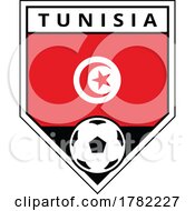 Poster, Art Print Of Tunisia Angled Team Badge For Football Tournament