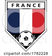 Poster, Art Print Of France Angled Team Badge For Football Tournament