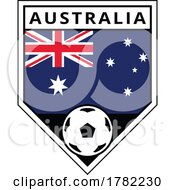Poster, Art Print Of Australia Angled Team Badge For Football Tournament