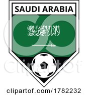 Saudi Arabia Angled Team Badge For Football Tournament