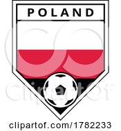 Poster, Art Print Of Poland Angled Team Badge For Football Tournament
