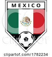 Poster, Art Print Of Mexico Angled Team Badge For Football Tournament