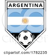Poster, Art Print Of Argentina Angled Team Badge For Football Tournament