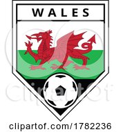 Poster, Art Print Of Wales Angled Team Badge For Football Tournament