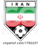 Poster, Art Print Of Iran Angled Team Badge For Football Tournament