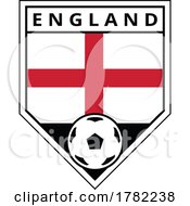 Poster, Art Print Of England Angled Team Badge For Football Tournament