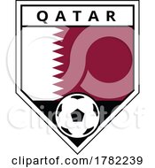 Poster, Art Print Of Qatar Angled Team Badge For Football Tournament