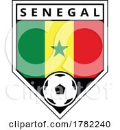 Senegal Angled Team Badge For Football Tournament
