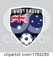 Australia Shield Team Badge For Football Tournament