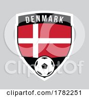 Poster, Art Print Of Denmark Shield Team Badge For Football Tournament
