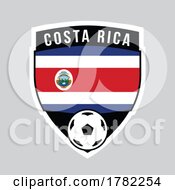 Costa Rica Shield Team Badge For Football Tournament