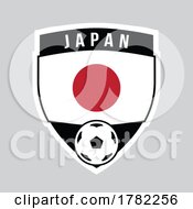 Poster, Art Print Of Japan Shield Team Badge For Football Tournament