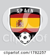 Poster, Art Print Of Spain Shield Team Badge For Football Tournament
