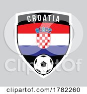 Poster, Art Print Of Croatia Shield Team Badge For Football Tournament