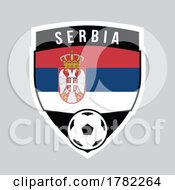 Serbia Shield Team Badge For Football Tournament
