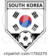 South Korea Angled Team Badge For Football Tournament