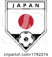Poster, Art Print Of Japan Angled Team Badge For Football Tournament