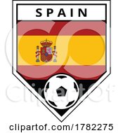 Poster, Art Print Of Spain Angled Team Badge For Football Tournament