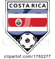 Costa Rica Angled Team Badge For Football Tournament by cidepix