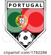 Poster, Art Print Of Portugal Angled Team Badge For Football Tournament