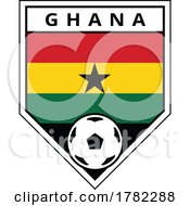 Poster, Art Print Of Ghana Angled Team Badge For Football Tournament
