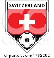 Poster, Art Print Of Switzerland Angled Team Badge For Football Tournament