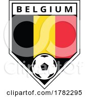 Poster, Art Print Of Belgium Angled Team Badge For Football Tournament