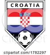 Poster, Art Print Of Croatia Angled Team Badge For Football Tournament