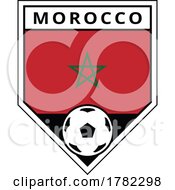 Morocco Angled Team Badge For Football Tournament