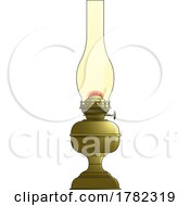 Antique Lit Lamp by Lal Perera