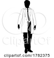 Scientist Chemist Pharmacist Man Silhouette Person by AtStockIllustration