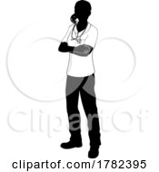 Poster, Art Print Of Doctor Or Nurse Woman Medical Silhouette Person