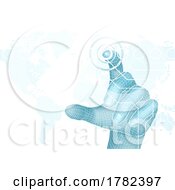 Poster, Art Print Of Hand Selecting 3d World Technology Concept