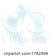 Poster, Art Print Of Abstract Background With A Blue Halftone Dot Design