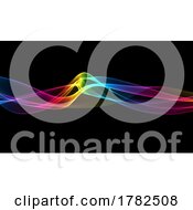 Poster, Art Print Of Abstract Background With Rainbow Coloured Flowing Waves