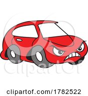 Poster, Art Print Of Cartoon Angry Autu Car Mascot Character