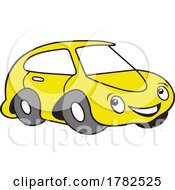Poster, Art Print Of Cartoon Happy Yellow Autu Car Mascot Character